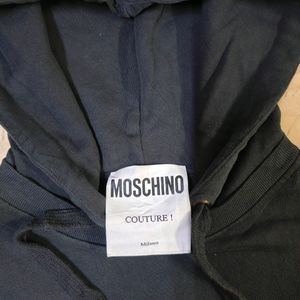 MOSCHINO Logo Hooded Sweatshirt, Black