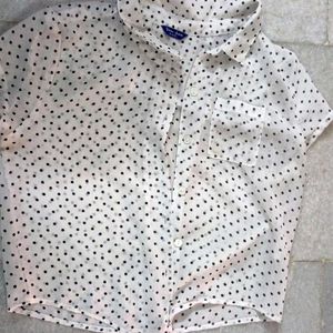 White Shirt With Polka Dots