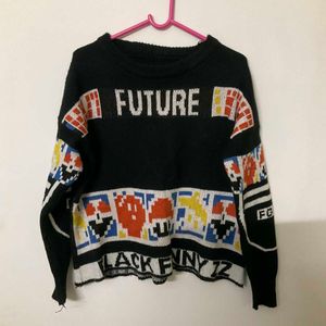 Y2K Print Sweater 🔥