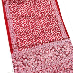 New Ajrakh Modal Silk Stole Dupatta