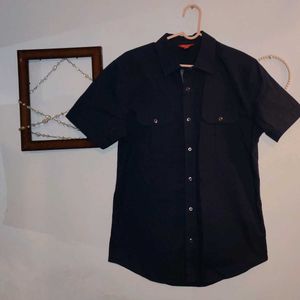 Navy Blue Guess Button Up