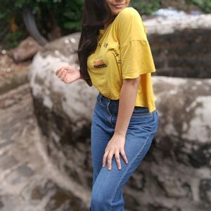 Cute Yellow Crop Top