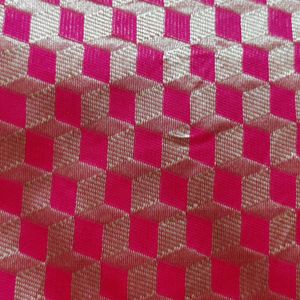 Pink Soft Silk Saree With Silver Zari