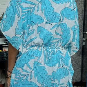 White Blue Kaftan