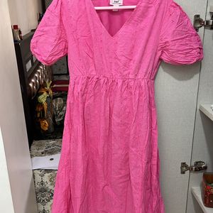 F& F BEANDED CHIKKAN KARI DRESS L SIZE