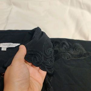 Black Cutting Work Embroidery Shirt