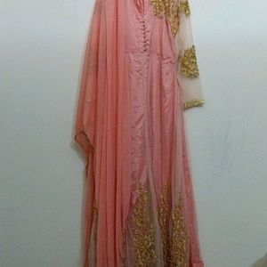Party Wear Ethnic Gown With Duppata