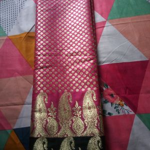 Pure Benarasi Saree(pink& Green)