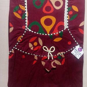 Gujri Maroon Cotton Nighty