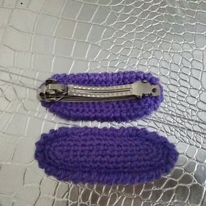 #handmade #crochet #hairclips #2pieceset