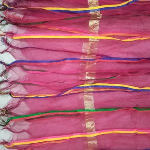 Pink Multiple Colours Dupatta