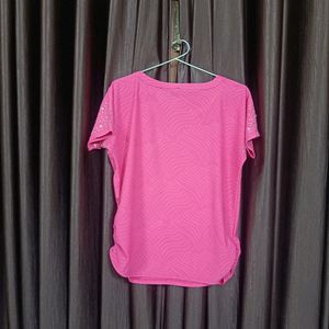 Pink T-shirt with Beautiful Sleeve