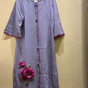 Neerus Grey Colour Kurta Size XL