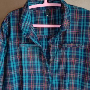 Blue Checks Tshirt women