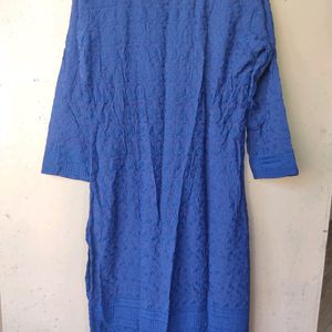 Chikankari Kurta - Blue