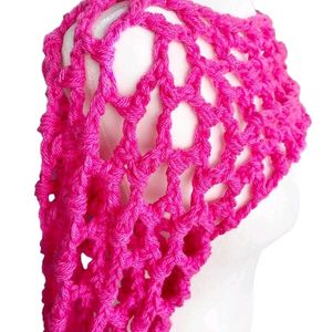 Crochet Arm Warmers Handmade Pink