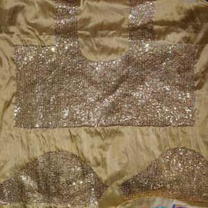 Gold Shimmering Blouse Material