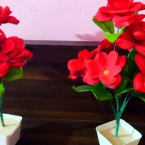 Flowers With Pot (Artificial).Very Attractive 2pc