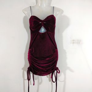 Burgundy Casual Dresses (Women's)