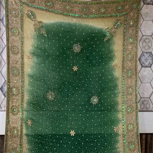 Green Exclusive Wedding Saree