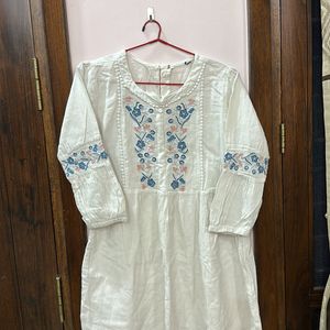 Embroidered White Tunic