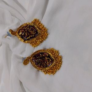 Resin Jhumka Or Earrings