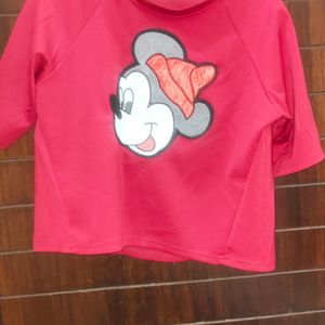 Red micky mouse top