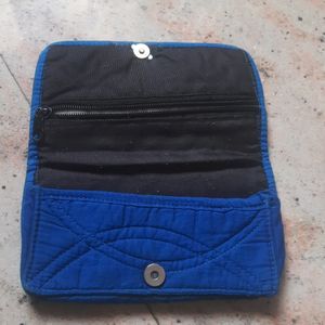 Blue Emroidry Hand Purse