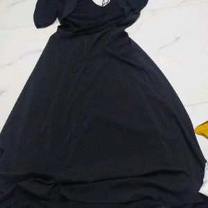 Long Black Side Slit Gown