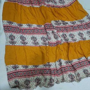 Multicolor Ethenic Skirt For Women