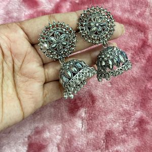 Oxidised Jhumkas