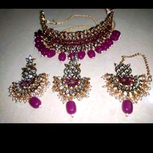 Free Necklace Set Bridal Lehenga