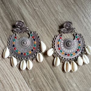 Oxidized Silver Jhumka.