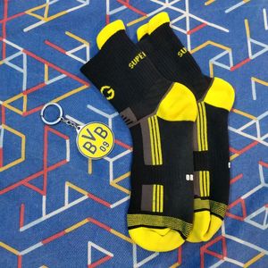 Yellow Metal Key Chain & Socks Combo B Dortmund