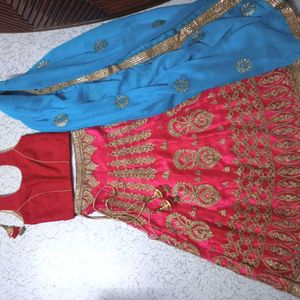 New Ghagra With Dupatta And Blouse Lehenga Style