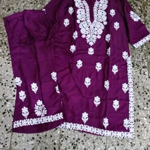 Embroidery Kurta With Plazo