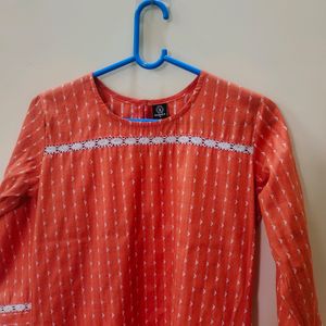 Orange Straight Kurti