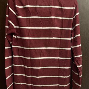 Superdry Stripe Polo Full Sleeve Tee