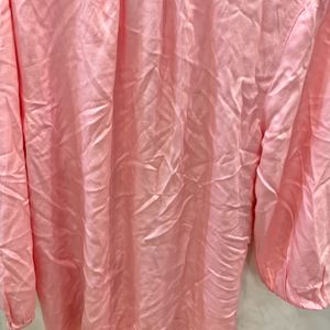 Beautiful Pink Pleated Cotton Top