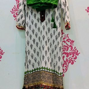 Kurta Set With Churidar Pajama And Dupatta