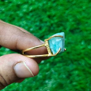 Amazonite Raw Uncut Stone Finger Ring