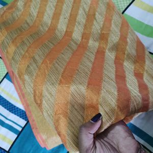 Beautiful Yellow - Golden Handloom Saree