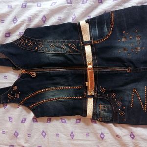 Jeans Dungree Set