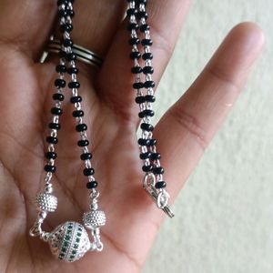 Silver Black Beads