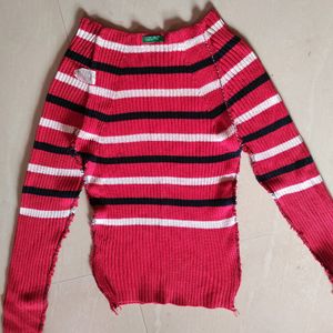 UCB Red Woolen Top