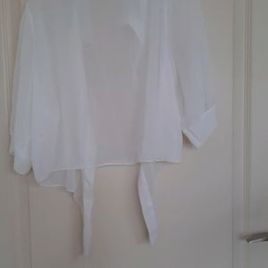 New Imported Shrug Pure White Sheer Material