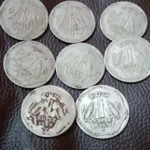 1989 Old Coin 🔥 NOIDA 8 Pcs Combo