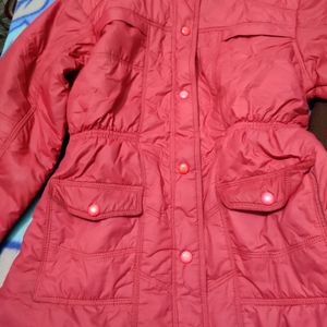 Red Hoodi Wool Jacket