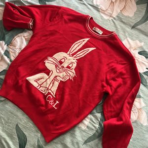 Bunny Red  Woolllen sweatshirt