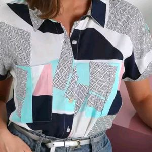 Vero Moda geometric printed casual shirt